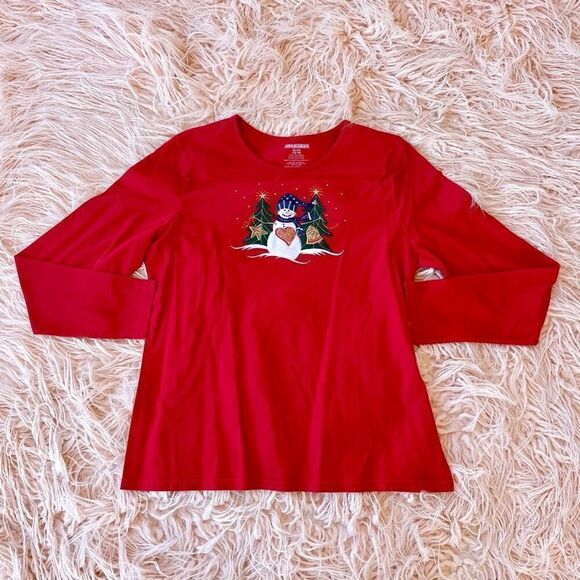 Snowman Long Sleeve T-shirt - Picture 1 of 4